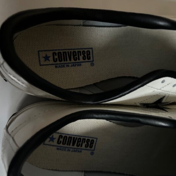 New Converse One Star J White Leather Low Top Men Sneakers Made in Japan Sz 10.5 - Picture 6 of 13